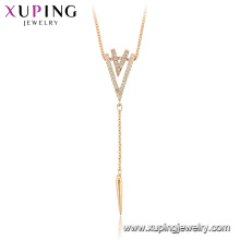 44950 Xuping hohe Qualität 18 Karat vergoldet kreative Design Mode Halsketten für Geschenk